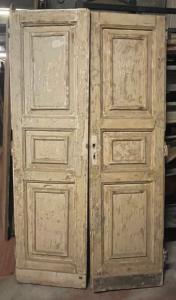 PTL698 - Puerta lacada blanca, época del siglo XIX, medidas cm L 108 x H 190