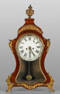 Reloj Luis XV chapeado en violeta con rica decoración en bronce dorado, Roma, segunda mitad del siglo XVIII