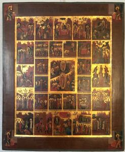 Spettacolare Icona Delle Grandi Feste E Della Passione Di Cristo, Russia XIX Secolo