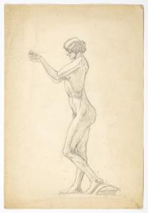 Mujer de pie, estudio académico