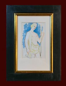 Interessante litografia offset Berger secondo Jean Cocteau - anni '70