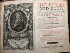 ¡¡¡VENDIDO!!! Medicina Joh Dolaei Opera Omnia 1711 Dos volúmenes en folio Obra Completa