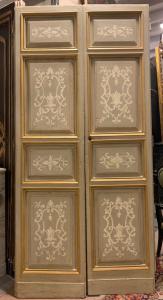 PTL691 - Puerta de madera de roble lacada, luz cm An 110 x Al 238