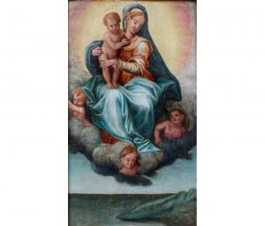 Scuola emiliana, XVIII secolo, Madonna con Bambino