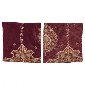 Coppia di cuscini con antichi sari indiani - B/172/6 e 7