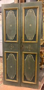 PTL704 - Puerta lacada y pintada con flores, época del siglo XVIII, medidas cm L 95 x H 203