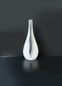 Jarrón de vidrio de Murano blanco