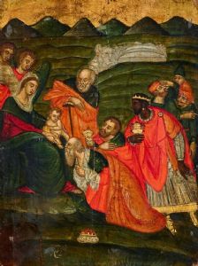 La Adoración de los Magos. ESCUELA VENETO - DALMACIA