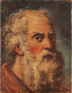 Uomo con barba, olio su tela, scuola veneta secolo XVIII