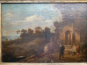 Paisaje con figuras y arquitecturas