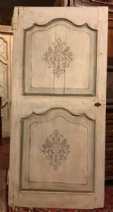 PTL690 - Puerta de madera lacada, siglo XIX, hueco cm A 86 x A 188