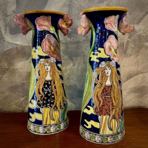 Pareja de jarrones Art Nouveau - Colonnata