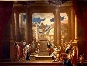 Francesco Perezzoli, llamado el Ferrarini o el Veronese. “Adoración de Júpiter” con columnata.