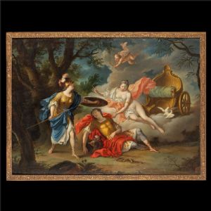 Minerva protegge Telemaco dalle frecce di Amore