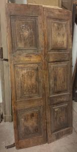 PAN431 - Par de puertas, época del siglo XIX, medidas cm L 79 x H 158