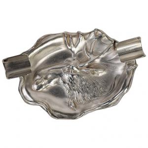 Cenicero de plata con alces
    