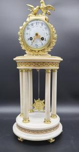 OROLOGIO IN BRONZO E MARMO NAPOLEONE III