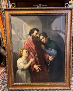 Annibale Gatti. (Forlì, 1827 - Florencia, 1909) El conde de Carignano. Óleo sobre lienzo, cm 112x85.