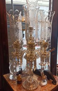 Candelabro Baccarat de 7 luces del siglo XX.