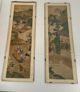 Pareja de pinturas, China, Dinastía Qing, siglos XVIII-XIX