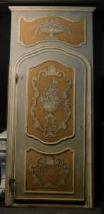  PTL373 - Porta barocca dipinta, con telaio, misura massima cm L 130 x H 285  