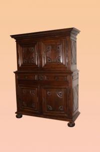 Grande credenza 4 ante con cassetti del 1700 francese Luigi XIV