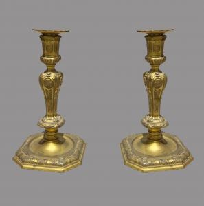 Coppia di candelieri Reggenza, Francia secolo XIX