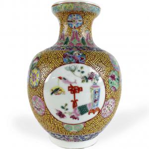 Jarrón de Porcelana China del Siglo XIX