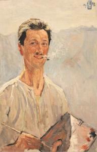 Renato Tomassi  Autoritratto con tavolozza (1916)
