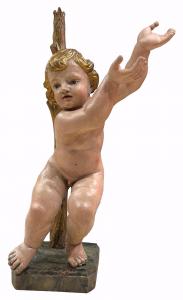 SCULTURA CON OCCHI IN VETRO