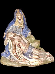 Scultura in terracotta policroma raffigurante la pietà,area Bolognese.