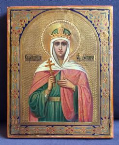 Rara Icona Di Sant'Alessandra, Russia XIX Secolo