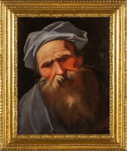 Testa di vecchio con turbante, scuola veneta secolo XVIII, olio su tela