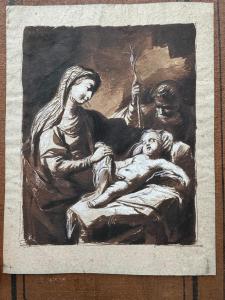 Sagrada Familia, 30 x 24 cm. Siglo XVIII