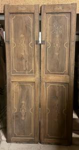 PAN429 - Pareja de puertas de madera, época del siglo XVIII, medidas cm L 84 x H 176