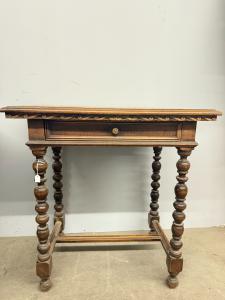 Antico tavolinetto scrittoio '800, in noce massello, 75x80x50 cm