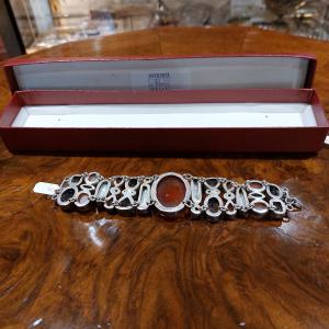 PULSERA DE PLATA Y PIEDRAS DURAS