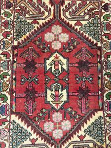 Alfombra persa Hamedan, vintage, 128x84 cm