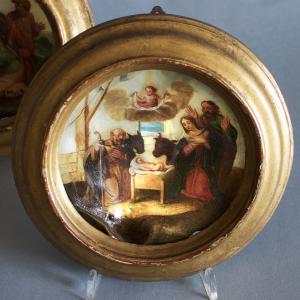 Dipinto su madreperla raffigurante la Natività