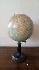 Antico Globo terrestre mappamondo G.THOMAS Francia primi 900