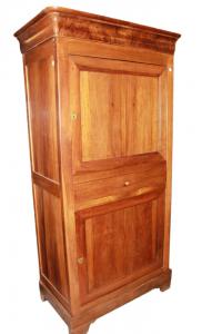Stipo Credenza Alta Dispensa Francese stile Luigi Filippo in Legno di Noce