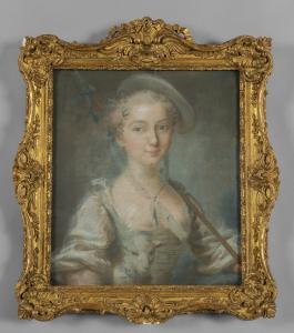 Leon Pascal Glain, Ritratto di giovane donna, pastello su carta
