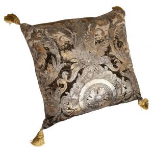 Cuscino in velluto stampato in oro - B/1782-1 -