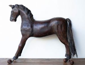 Caballo de carrusel de madera – Siglo XIX