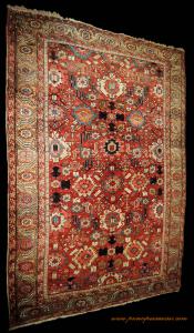 Persia, ottocento, intorno agli anni 70-80 c.a del secolo. Mirabile tappeto antico tribale Heriz Serapi.