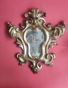 Coppia specchiere barocche romane dorate 