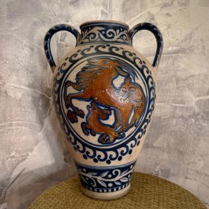 Jarrón con dos asas de gres – Galileo Chini