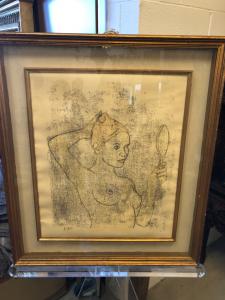 Dibujo a lápiz de un desnudo
