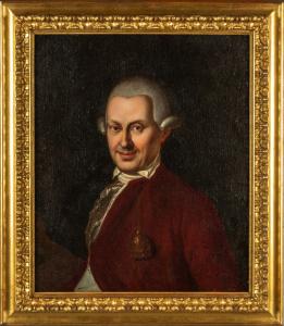 Ritratto di nobiluomo, scuola italiana secolo XVIII, olio su tela