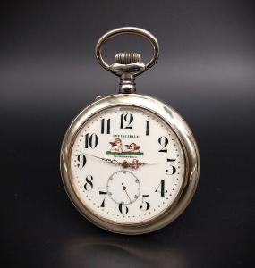 Reloj de bolsillo gigante de 8.3cm, circa 1900